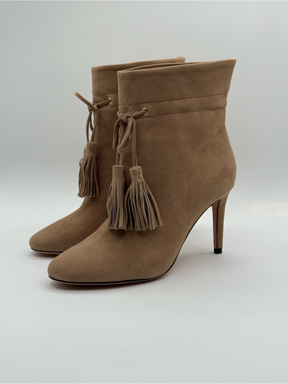 Kate Spade New York Dillane Suede Tassel Ankle Boots Pointed Toe Stiletto Heel - Picture 5 of 16